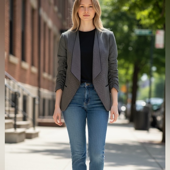 H&M Jackets & Blazers - H&M Black and White Blazer